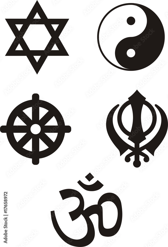 Religious Symbols - vector ilustration Stock Vector | Adobe Stock