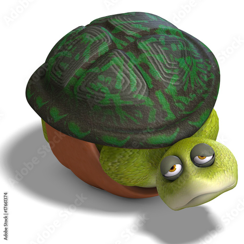 funny toon turtle enjoys life photo
