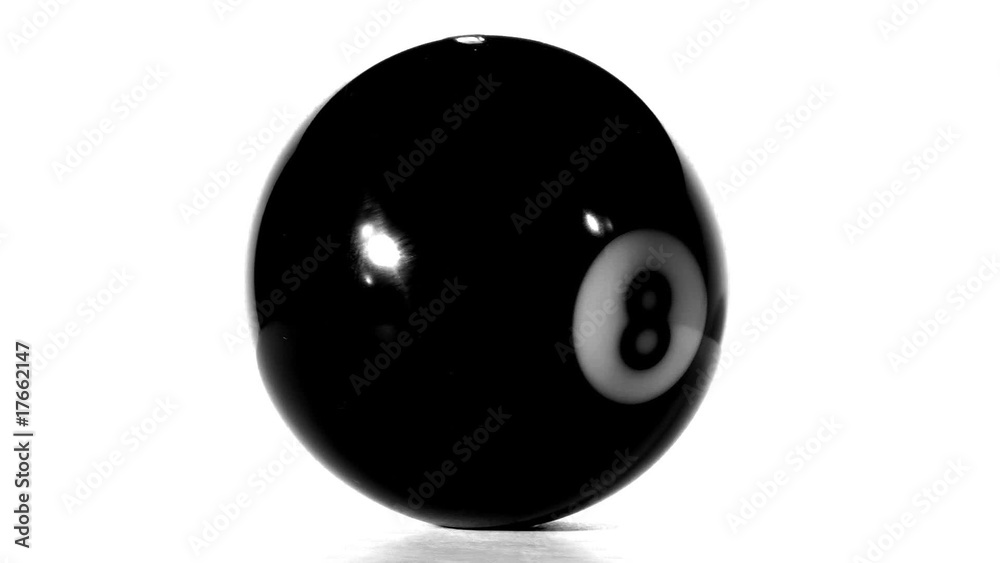 Eight ball isolated on white loop - HD Eight ball isolated on white loop - HD