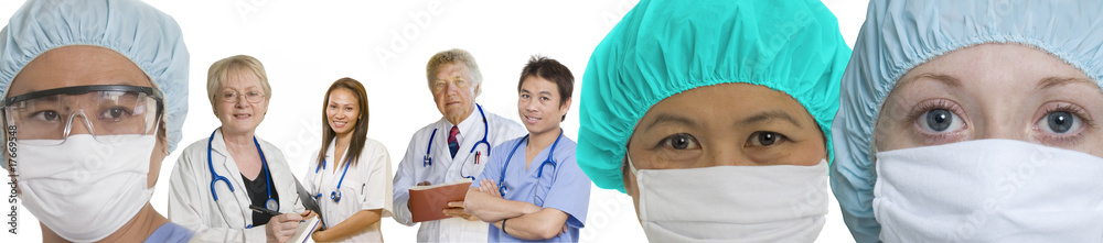 Faces of modern medicine medical banner Faces of modern medicine medical banner