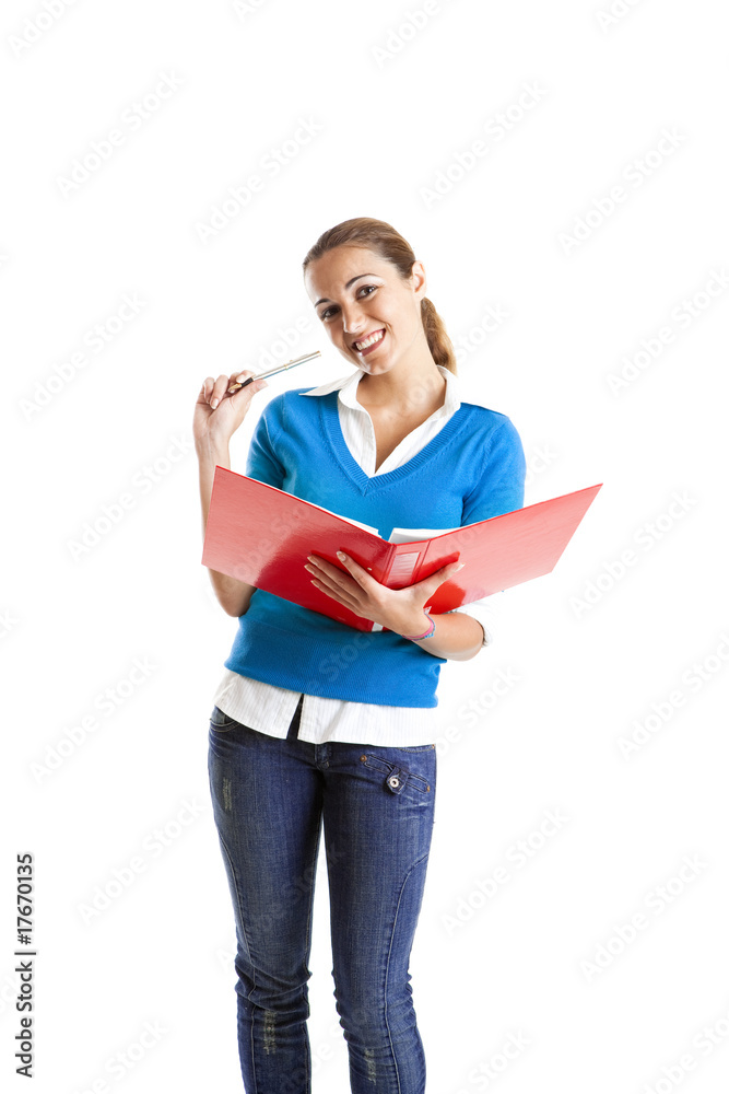 Beautiful female student Beautiful female student