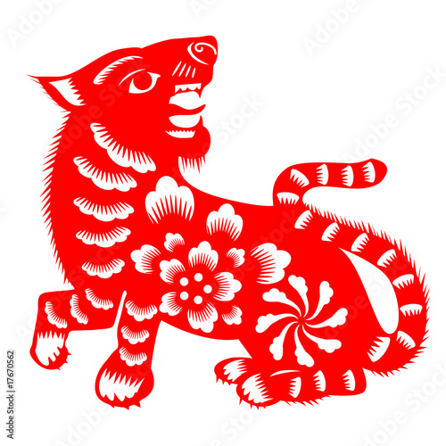 Year of tiger paper cutting