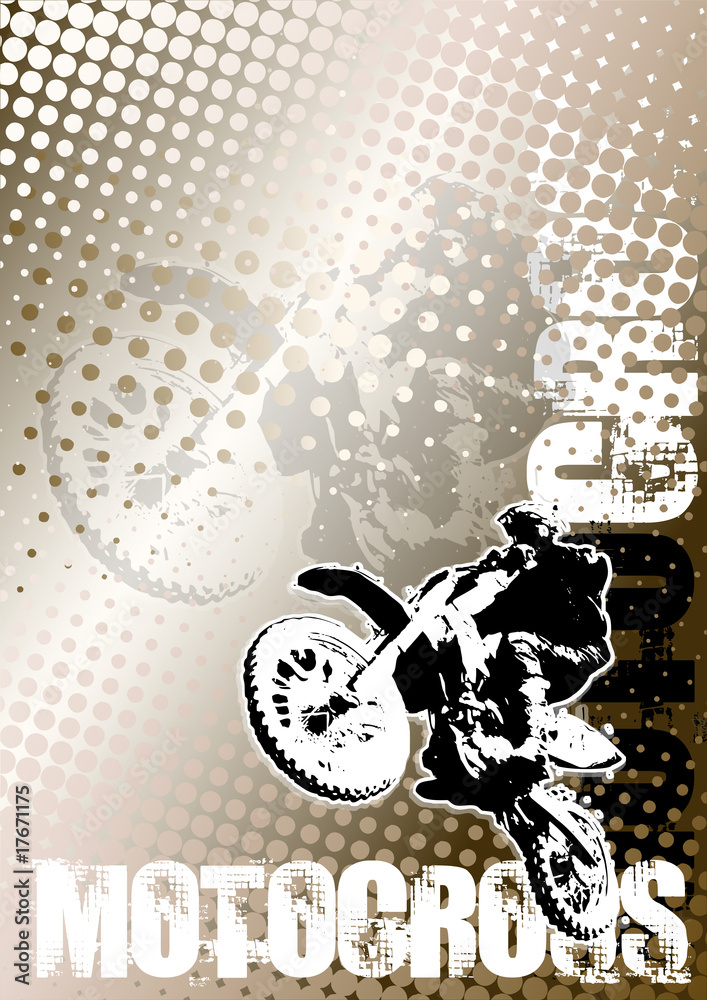 Obraz premium motocross brown poster background