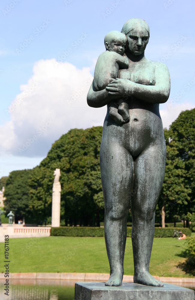 Naklejka premium statue du parc vigeland