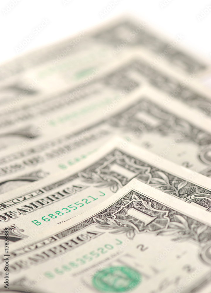 US dollars background made from lots of one bills US dollars background made from lots of one bills