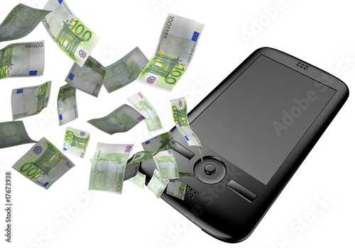 mobile phone with euros