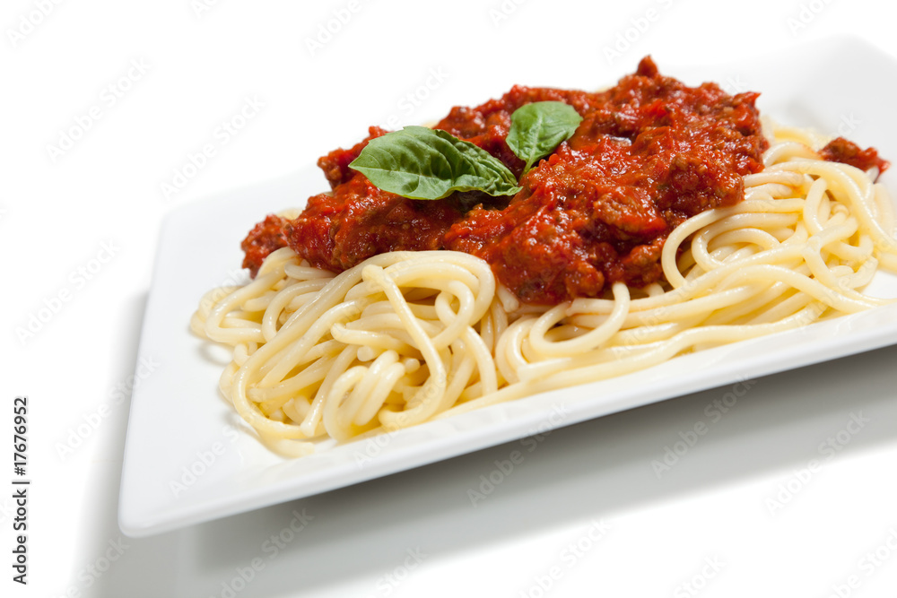Plate of Spaghetti with meat sauce Plate of Spaghetti with meat sauce