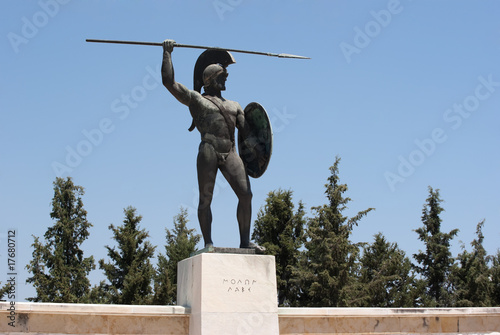 Statue of Leonidas in Thermopolis, Greece photo