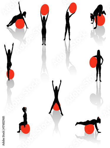 Illustration of pilates exercise