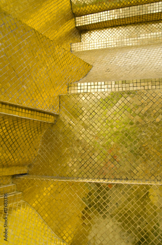golden mosaic - exterior of Bangkok royal palace