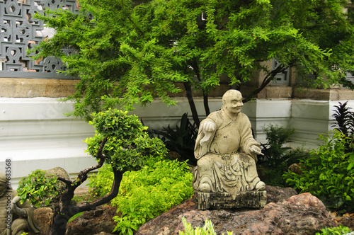Photography buddhist monk statue