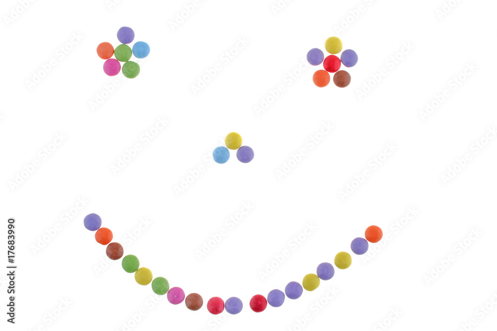 Smiley aus Bonbons Smiley aus Bonbons