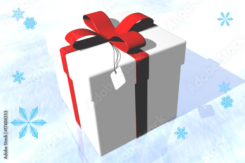 Gift and snowfalke.