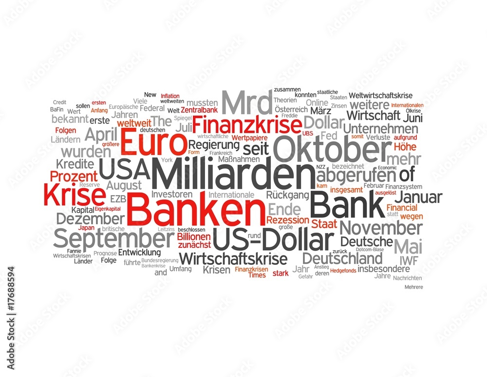 Finanzkrise - Abstract word cloud