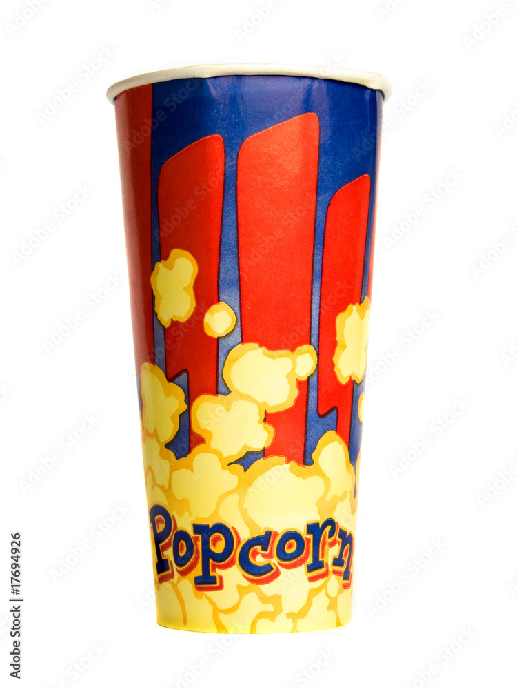 Fototapeta premium Popcorn bucket isolated over white