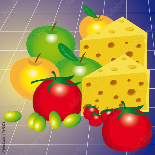 formaggio frutta verdura