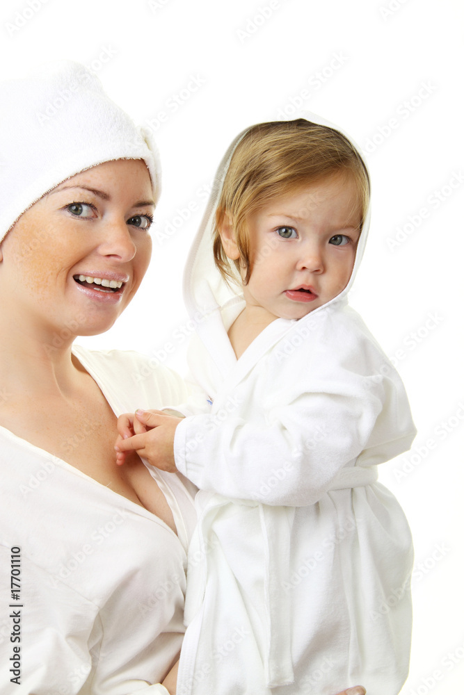 picture of happy mother with baby