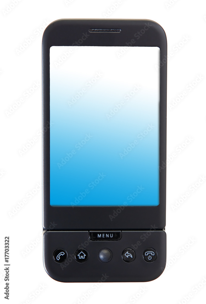 Modern mobile phone isolated on white background Modern mobile phone isolated on white background