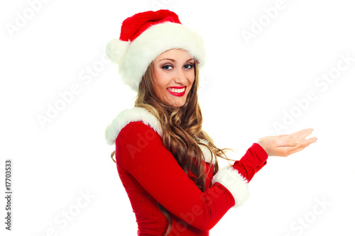 woman dressed as Santa