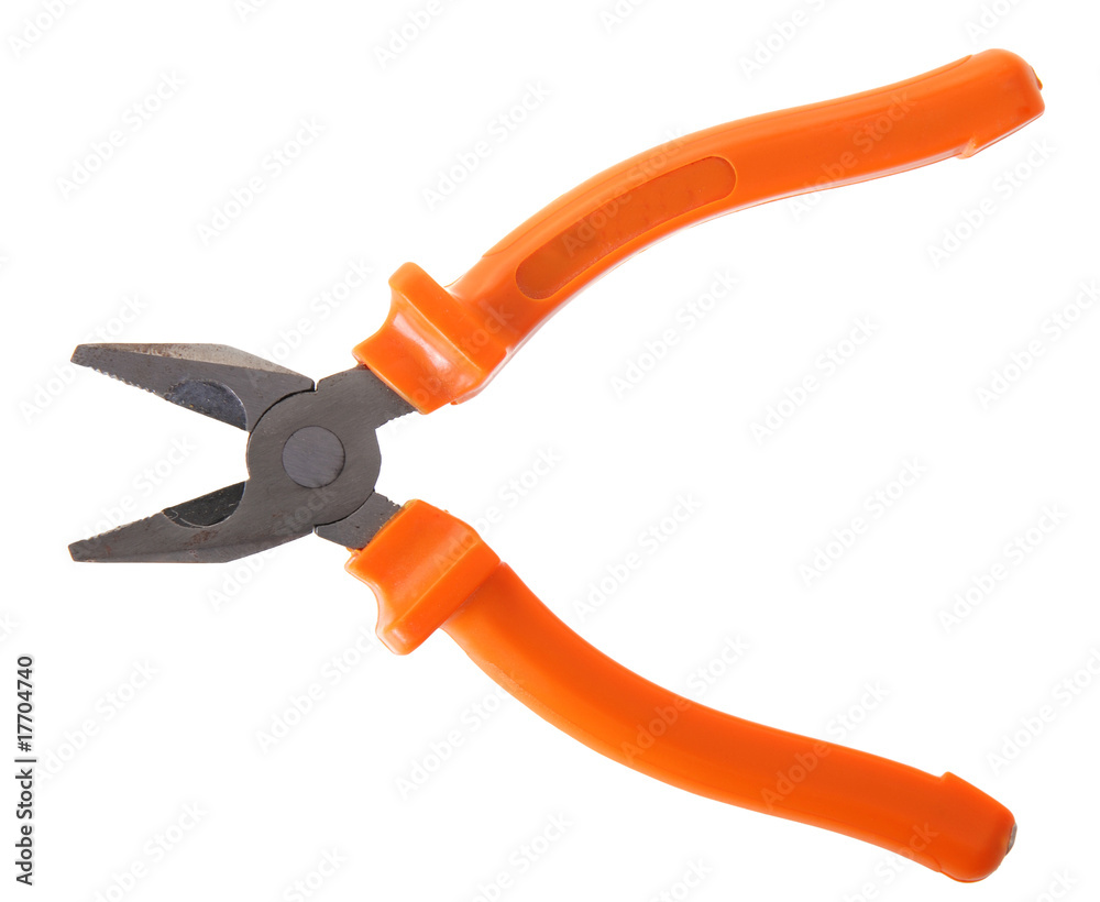 Pliers isolated on white background Pliers isolated on white background
