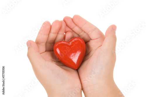 Hand holding a Red Heart