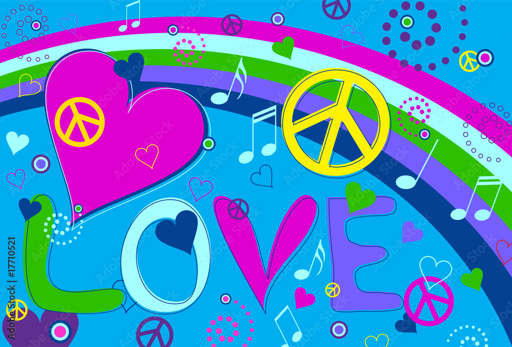Love Peace and Hearts