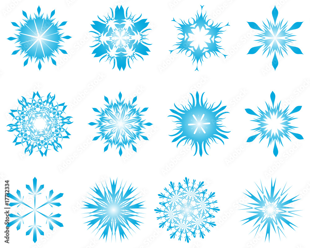 snowflakes set snowflakes set