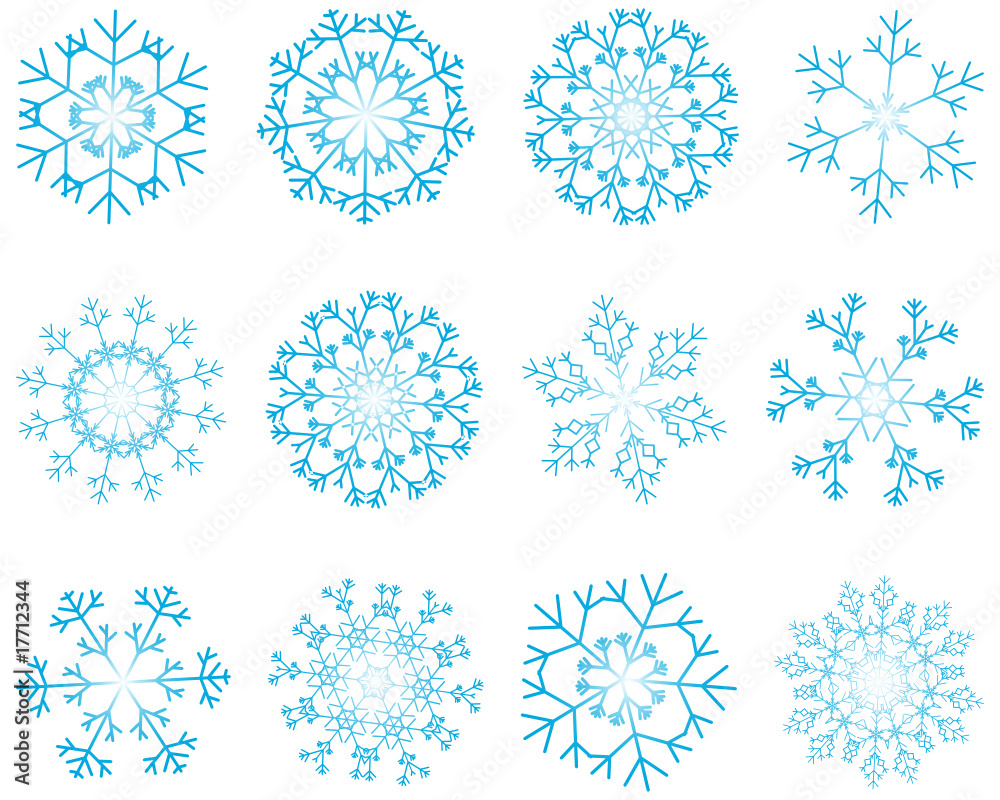 snowflakes set snowflakes set