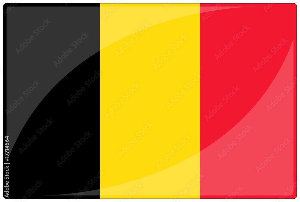 Fototapeta premium drapeau glassy belgique belgium flag