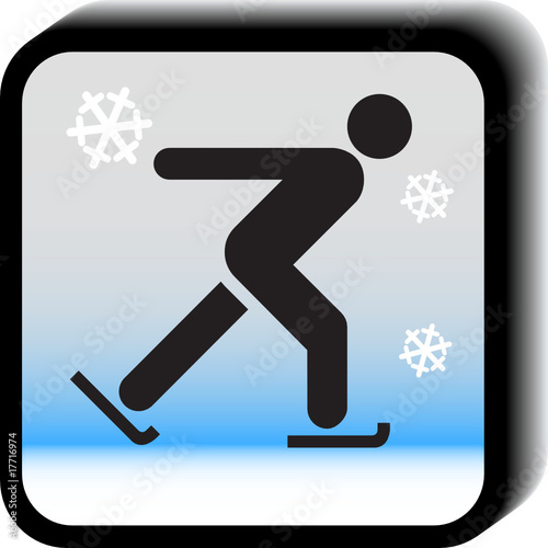 Winter sports icon vector