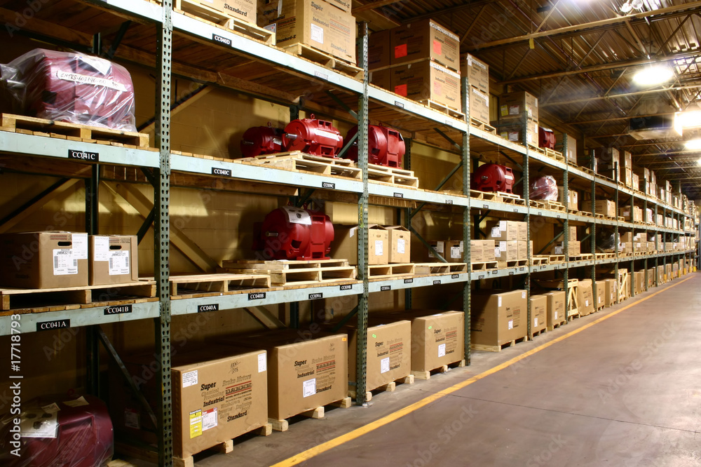 The parts warehouse of a manufacturer