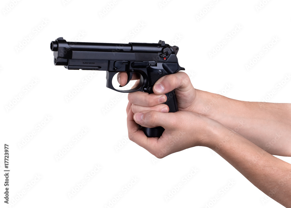gun in hand gun in hand