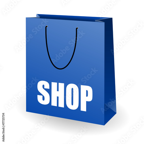 einkaufstasche shop blau