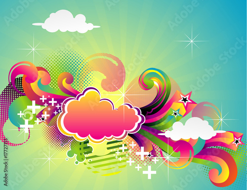 cielo en vector