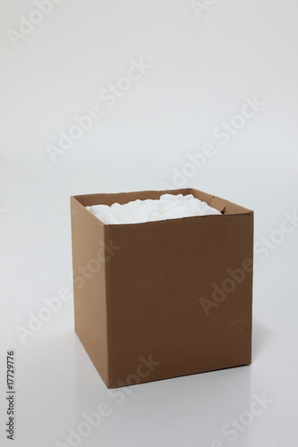 Wallpaper Mural open box with packing 'peanuts' inside on the plain background Torontodigital.ca