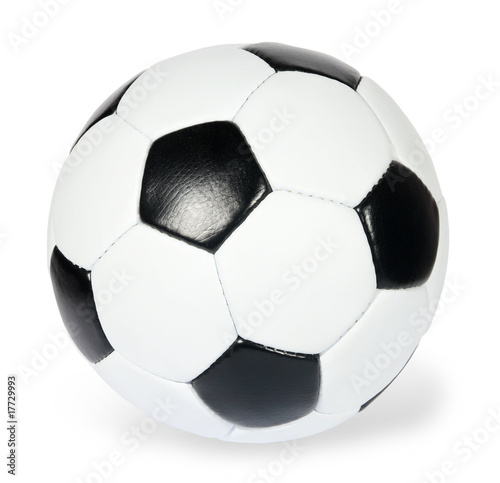 black and white soccer ball on the white background. (isolated)