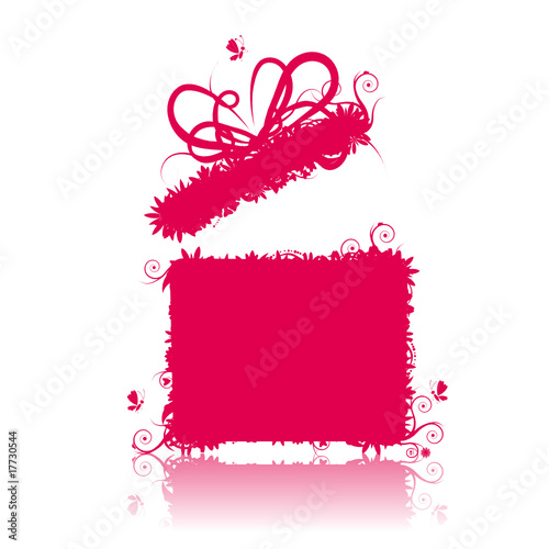 Floral gift box open. See also floral style images in my gallery