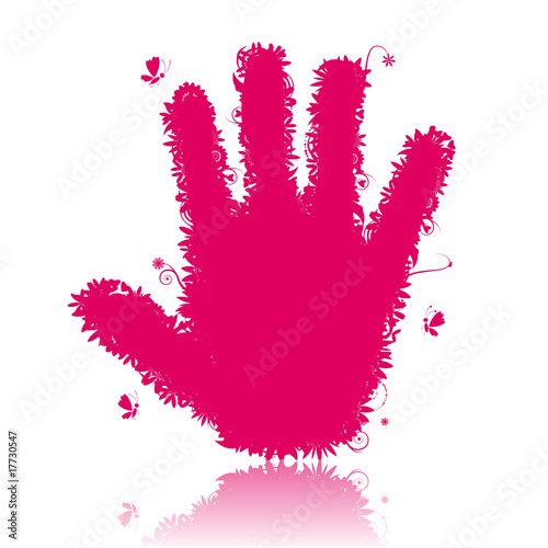 Hand shape silhouette. See more in my gallery.