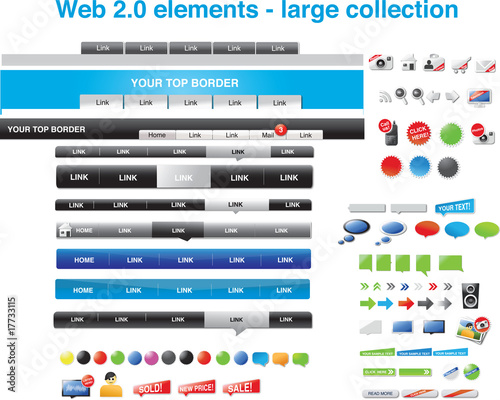 Web 2.0 elements - complete collection