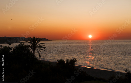 Tableau sur toile Sunrise at Mijas Costa Del Sol Spain