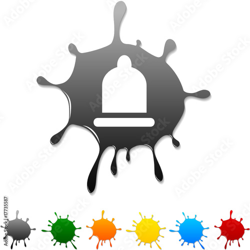 Condom  blot icon. Vector illustration