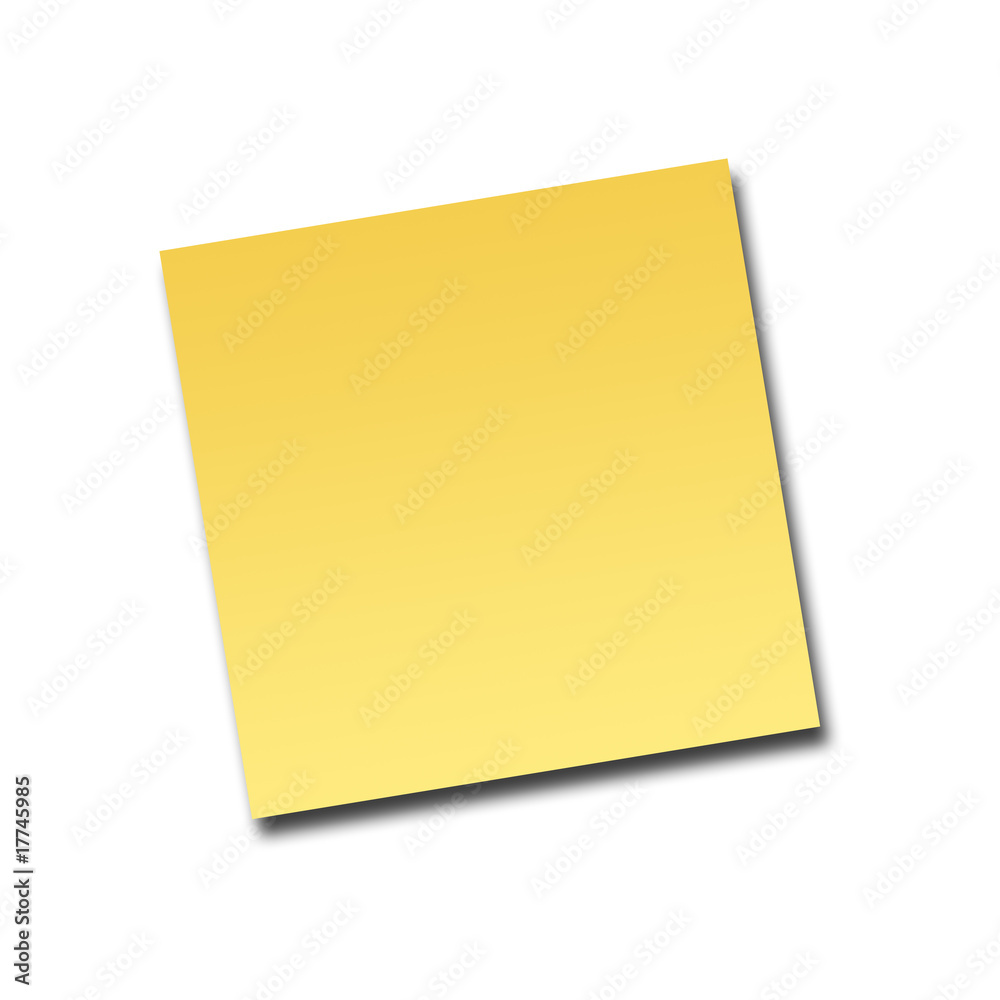 Notizzettel gelb ohne pin Stock Illustration | Adobe Stock
