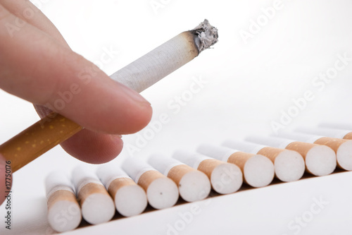 Cigarette in a fingers