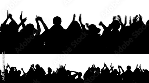 Cheering Crowd Silhouettes 1