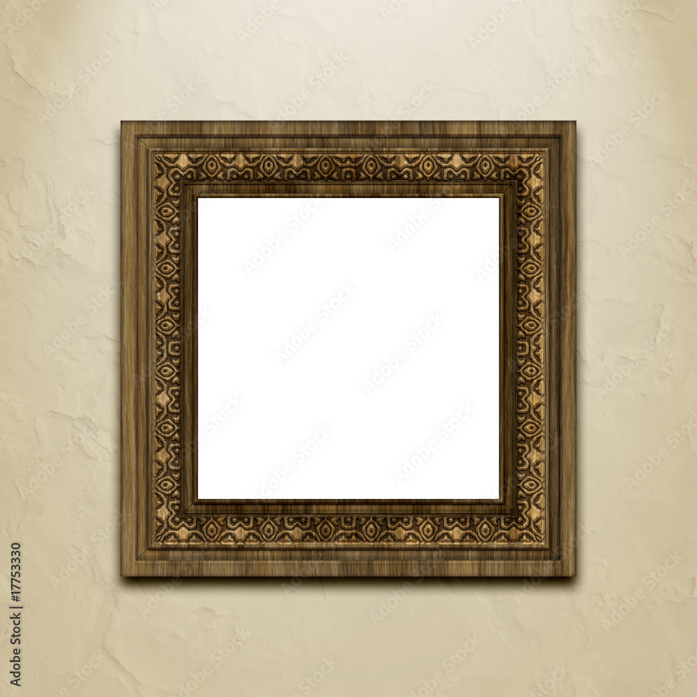 Picture frame on wall. Picture frame on wall.