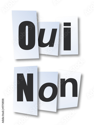Oui-Non Lettres découpées