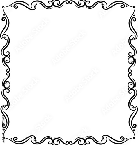 Rahmen, floral, Ornament, filigran, Tattoo Style