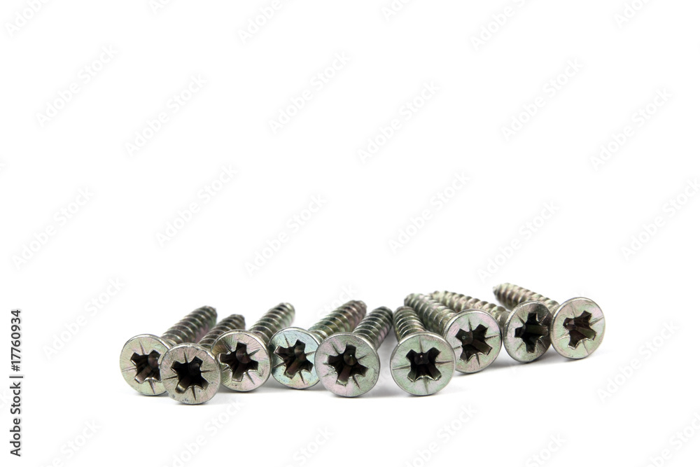 screws isolated on white background screws isolated on white background