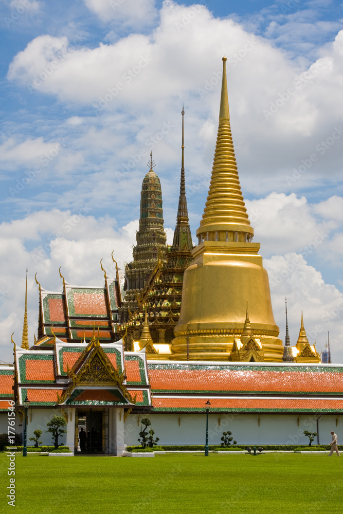 Naklejka premium The temple in the Grand palace area in Bangkok, Thailand