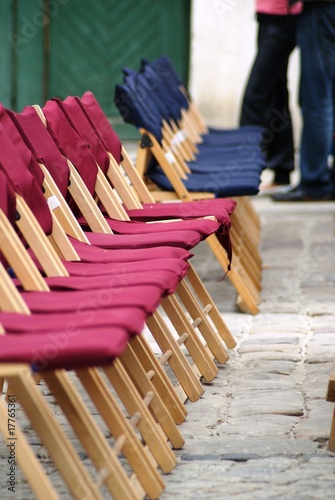 Chairs in a row photo